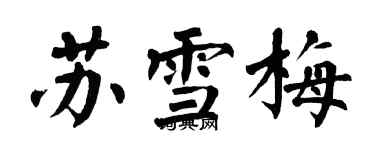 翁闓運蘇雪梅楷書個性簽名怎么寫