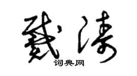 曾慶福戴濤草書個性簽名怎么寫