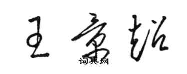 駱恆光王景超草書個性簽名怎么寫