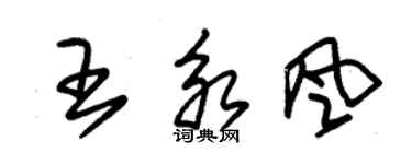 朱錫榮王永風草書個性簽名怎么寫