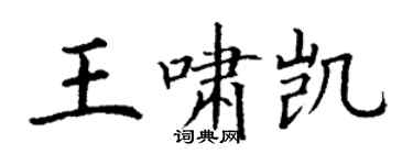 丁謙王嘯凱楷書個性簽名怎么寫