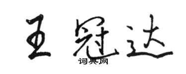 駱恆光王冠達行書個性簽名怎么寫
