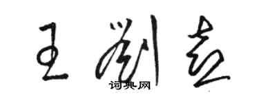 駱恆光王劉喜草書個性簽名怎么寫