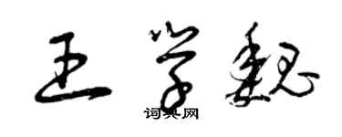 曾慶福王學魏草書個性簽名怎么寫