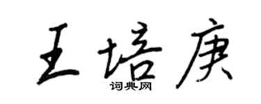 王正良王培庚行書個性簽名怎么寫