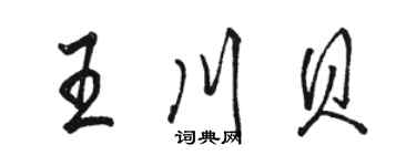 駱恆光王川貝行書個性簽名怎么寫