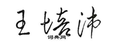 駱恆光王培沛草書個性簽名怎么寫