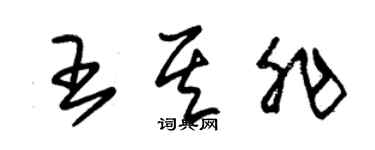 朱錫榮王其非草書個性簽名怎么寫