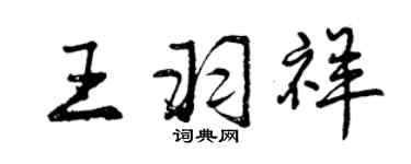 曾慶福王羽祥行書個性簽名怎么寫