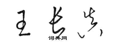 駱恆光王長真草書個性簽名怎么寫