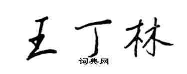 王正良王丁林行書個性簽名怎么寫