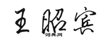 駱恆光王昭賓行書個性簽名怎么寫