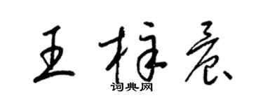 梁錦英王梓晨草書個性簽名怎么寫