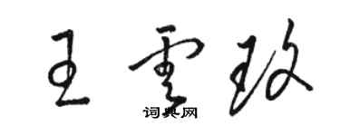 駱恆光王雲玫草書個性簽名怎么寫