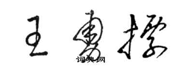 駱恆光王勇標草書個性簽名怎么寫