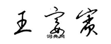 梁錦英王宴賓草書個性簽名怎么寫