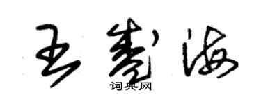 朱錫榮王盛海草書個性簽名怎么寫