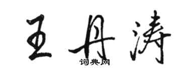 駱恆光王丹濤行書個性簽名怎么寫