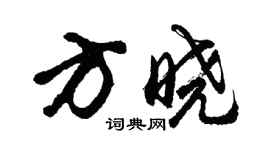 胡問遂方曉行書個性簽名怎么寫