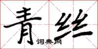 周炳元青絲楷書怎么寫