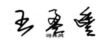 朱錫榮王盈豐草書個性簽名怎么寫