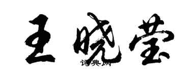 胡問遂王曉瑩行書個性簽名怎么寫