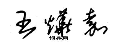 朱錫榮王燁嘉草書個性簽名怎么寫