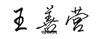 駱恆光王善營行書個性簽名怎么寫