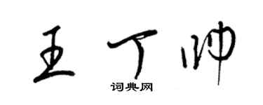 梁錦英王丁帥草書個性簽名怎么寫