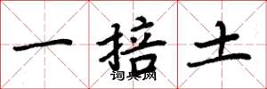 周炳元一掊土楷書怎么寫
