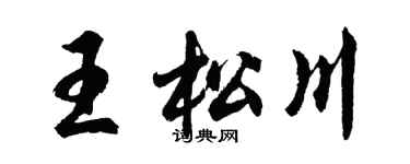 胡問遂王松川行書個性簽名怎么寫