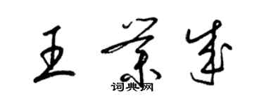 梁錦英王業成草書個性簽名怎么寫