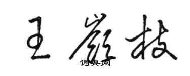 駱恆光王嶺枝草書個性簽名怎么寫