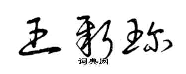 曾慶福王新珍草書個性簽名怎么寫