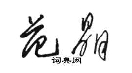 駱恆光范晶草書個性簽名怎么寫