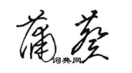 駱恆光蒲葵草書個性簽名怎么寫