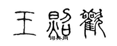 陳聲遠王照歡篆書個性簽名怎么寫