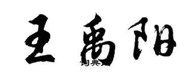 胡問遂王禹陽行書個性簽名怎么寫