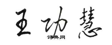 駱恆光王功慧行書個性簽名怎么寫