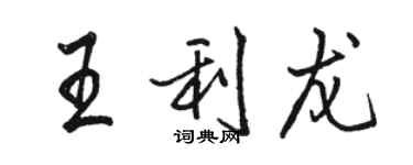 駱恆光王利龍行書個性簽名怎么寫