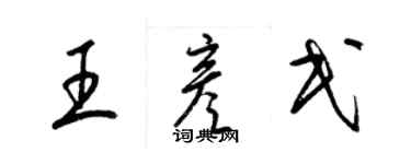 梁錦英王彥民草書個性簽名怎么寫