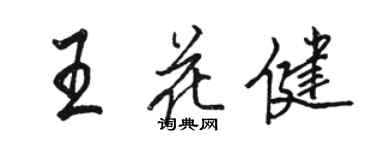 駱恆光王花健行書個性簽名怎么寫