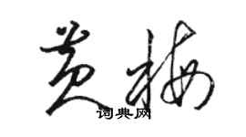 駱恆光黃梅草書個性簽名怎么寫