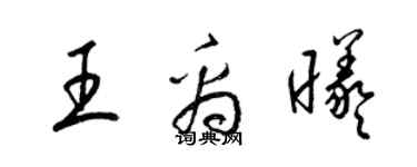 梁錦英王禹曦草書個性簽名怎么寫