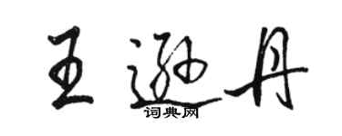 駱恆光王遜丹行書個性簽名怎么寫