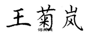 丁謙王菊嵐楷書個性簽名怎么寫