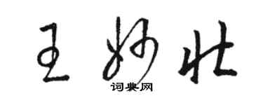 駱恆光王妙壯草書個性簽名怎么寫