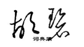 駱恆光胡碧草書個性簽名怎么寫