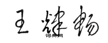 駱恆光王輝暢草書個性簽名怎么寫