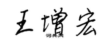 王正良王增宏行書個性簽名怎么寫